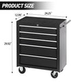 5 - Drawer Rolling Tool Chest Tool Storage Cabinet with Wheels Tool Organizer Box