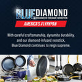 Blue Diamond 10 - Piece Diamond - Bond Hybrid Ceramic Nonstick Stainless Steel Cookware Set, Dishwasher Safe