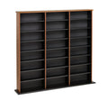 Prepac 51" Triple CD DVD Wall Media Storage Rack in Black