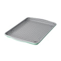 The Pioneer Woman 17 - Piece Ceramic Cookware Set with Strainer Lids and Cookie Sheet with Rack, Blue