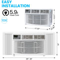 Garvee 5000 BTU Window Air Conditioner, Fast Cooling for Rooms up to 150 Sq. Ft, Window Ac Unit with 7 Level Temperature Setting, White