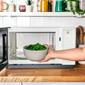 Beautiful 1.1 cu ft 1000 Watt, Sensor Microwave Oven, White Icing by Drew Barrymore, New