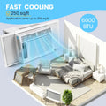 Garvee 5000 BTU Window Air Conditioner, Fast Cooling for Rooms up to 150 Sq. Ft, Window Ac Unit with 7 Level Temperature Setting, White