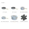 Beautiful 12pc Ceramic Non - Stick Cookware Set with Strainer Lids, White Icing by Drew Barrymore