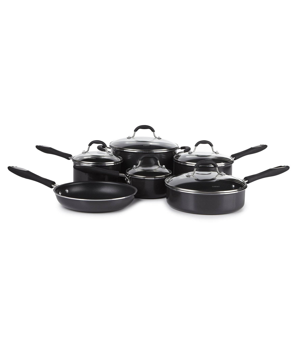 Cuisinart Advantage Nonstick 11-Piece Cookware Set, Black