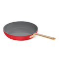 Beautiful 12pc Ceramic Non - Stick Cookware Set with Strainer Lids, White Icing by Drew Barrymore