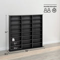 Prepac 51" Triple CD DVD Wall Media Storage Rack in Black