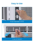 Garvee 5000 BTU Window Air Conditioner, Fast Cooling for Rooms up to 150 Sq. Ft, Window Ac Unit with 7 Level Temperature Setting, White