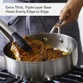 11-Piece 3-Ply Base Stainless Steel Cookware Set. Silver