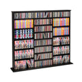 Prepac 51" Triple CD DVD Wall Media Storage Rack in Black