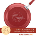 Rachael Ray 12 - Piece Cucina Nonstick Pots and Pans Set, Cookware, Set Cranberry