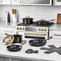 Thyme & Table Supreme 12 - Piece Non - Stick Cookware Set, Pots and Pans Set - Bronze