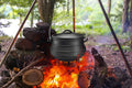 Bruntmor Pre - Seasoned Cast Iron Cauldron - Bruntmor African Potjie Pot with Lid - 3 Legs for Even Heat Distribution - Camping Dutch Oven Cookware for Over - the - Fire Cooking - 10 Quarts, X - Large