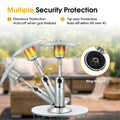 11,000 BTU Tabletop Propane Patio Heater, Portable Stainless Steel Outdoor Heater with Adjustable Flame & Tip-Over Protection for Backyard Restaurant
