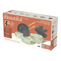 Beautiful 12pc Ceramic Non - Stick Cookware Set with Strainer Lids, White Icing by Drew Barrymore