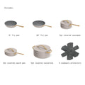 Beautiful 12pc Ceramic Non - Stick Cookware Set with Strainer Lids, White Icing by Drew Barrymore