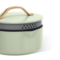 Beautiful 12pc Ceramic Non - Stick Cookware Set with Strainer Lids, White Icing by Drew Barrymore