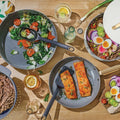 Beautiful 12pc Ceramic Non - Stick Cookware Set with Strainer Lids, White Icing by Drew Barrymore