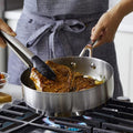 11-Piece 3-Ply Base Stainless Steel Cookware Set. Silver