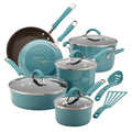 Rachael Ray 12 - Piece Cucina Nonstick Pots and Pans Set, Cookware, Set Cranberry