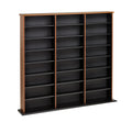 Prepac 51" Triple CD DVD Wall Media Storage Rack in Black