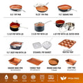 20-Piece Aluminum Ti-Ceramic Nonstick Cookware and Bakeware Set in Graphite