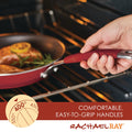 Rachael Ray 12 - Piece Cucina Nonstick Pots and Pans Set, Cookware, Set Cranberry