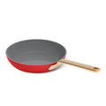 Beautiful 12pc Ceramic Non - Stick Cookware Set with Strainer Lids, White Icing by Drew Barrymore