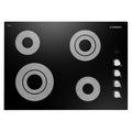 Cosmo 4 Piece Kitchen Appliance Package 30" Electric Cooktop 24" Single Electric Wall Oven 24" Built - in Microwave Drawer & French Door Refrigerator Kitchen Appliance Bundles