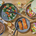 Beautiful 12pc Ceramic Non - Stick Cookware Set with Strainer Lids, White Icing by Drew Barrymore
