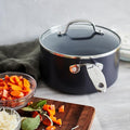 Valencia Pro Hard Anodized Healthy Ceramic Nonstick 16 Piece Cookware Pots and Pans Set
