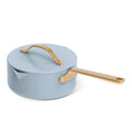 Beautiful 12pc Ceramic Non - Stick Cookware Set with Strainer Lids, White Icing by Drew Barrymore