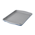 The Pioneer Woman 17 - Piece Ceramic Cookware Set with Strainer Lids and Cookie Sheet with Rack, Blue