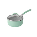 The Pioneer Woman 17 - Piece Ceramic Cookware Set with Strainer Lids and Cookie Sheet with Rack, Blue