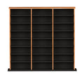 Prepac 51" Triple CD DVD Wall Media Storage Rack in Black