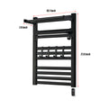 Heated Towel Rack Aluminum Heater Bathroom Warmer Shelf, Remote Control, 10 Rails+ 6 Hooks