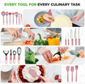 54 - Piece Kitchen Cookware Set - Complete Non - Stick Ceramic Pots and Pans Set with Utensils, Bakeware, and Knife Set, Gas, Electric & Induction Compatible, Blush Pink Kitchen Essentials