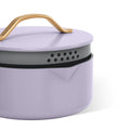 Beautiful 12pc Ceramic Non - Stick Cookware Set with Strainer Lids, White Icing by Drew Barrymore