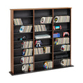Prepac 51" Triple CD DVD Wall Media Storage Rack in Black