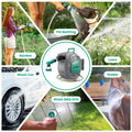 AUOSHI Retractable Garden Hose Reel 1/2" 100ft Automatic Hose Reel with 10 Function Sprayer Nozzle Wall Mount 180 Deg Swivel Bracket Hose Reel with Any Length Lock Slow Return System