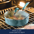 Rachael Ray 12 - Piece Cucina Nonstick Pots and Pans Set, Cookware, Set Cranberry