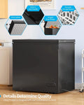 DISHUP 10.0 Cu.ft Chest Freezer, Deep Freezer with Removable Basket, Adjustable Temperature, for Home/Office/Garage/Bar