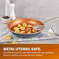 20-Piece Aluminum Ti-Ceramic Nonstick Cookware and Bakeware Set in Graphite