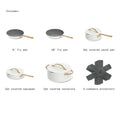 Beautiful 12pc Ceramic Non - Stick Cookware Set with Strainer Lids, White Icing by Drew Barrymore
