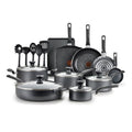 T - Fal Easy Care, 20 Piece Non - Stick Pots and Pans Cookware Set, Grey