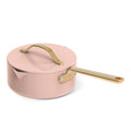 Beautiful 12pc Ceramic Non - Stick Cookware Set with Strainer Lids, White Icing by Drew Barrymore