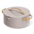 Beautiful 12pc Ceramic Non - Stick Cookware Set with Strainer Lids, White Icing by Drew Barrymore