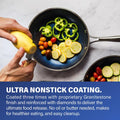 Classic Blue 20 - Piece Aluminum Ultra - Durable Non - Stick Diamond Infused Cookware and Bakeware Set
