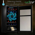 Nutrichef 33 Bottle Dual - Zone Refrigerator PKCWCDS335