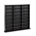 Prepac 51" Triple CD DVD Wall Media Storage Rack in Black